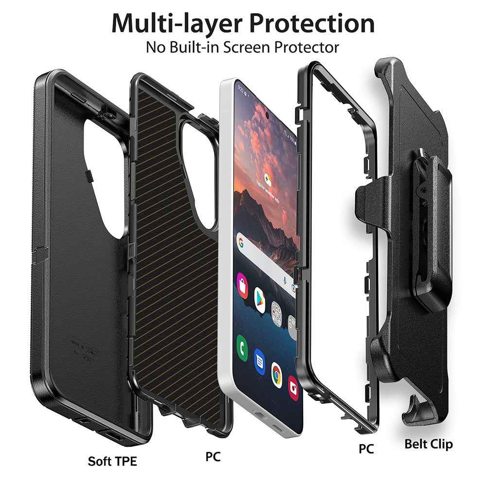 Shockproof Robot Armor Hard Plastic Case Cover with Belt Clip with Magnetic Ring for Samsung Galaxy S26