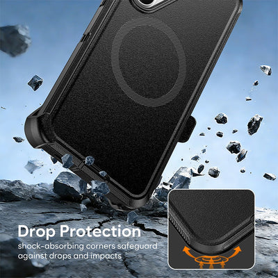Shockproof Robot Armor Hard Plastic Case Cover with Belt Clip with Magnetic Ring for Samsung Galaxy S26 Plus