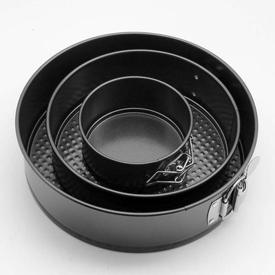 3PCS SET Non Stick Cake Tier Mold Baking Pan Tray Spring Form Round Bakeware - MyMobile