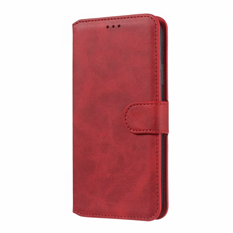 Classic Calf Pattern Solid Color Leather Phone Case For Samsung Galaxy A series