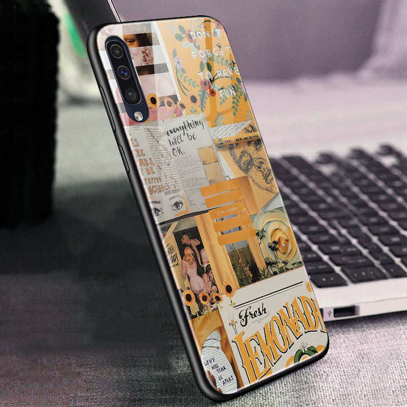 Anti-drop nostalgic illustration mobile phone case For Samsung Galaxy A series