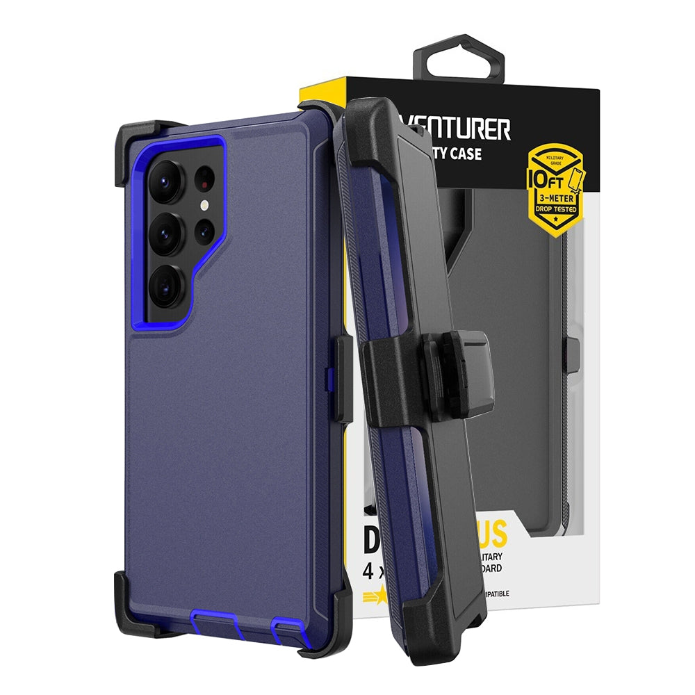 Shockproof Robot Armor Hard Plastic Case Cover with Belt Clip for Samsung Galaxy S24 Ultra