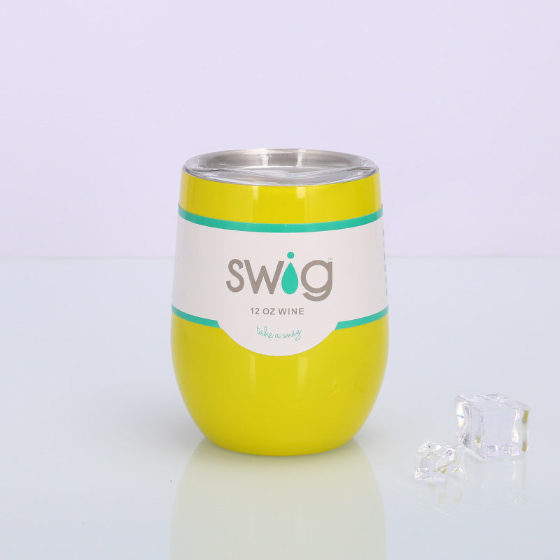 Swig Eggshell Cup 12oz Stainless Steel Wine Mug