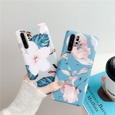 Flower frosted leaf phone case For Huawei P40