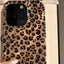 New All-inclusive High-grade Feather Yarn Brown Leopard Printed Phone Case For iPhone 16