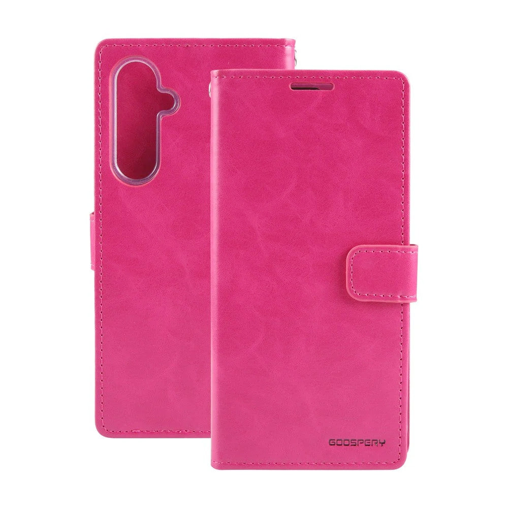 Mercury Blue Moon Diary Case With Magnetic Ring for Samsung Galaxy S24 FE