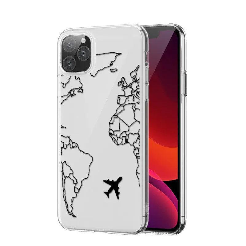 Airplane Map Mobile Phone Case Mobile Phone Transparent Soft - MyMobile