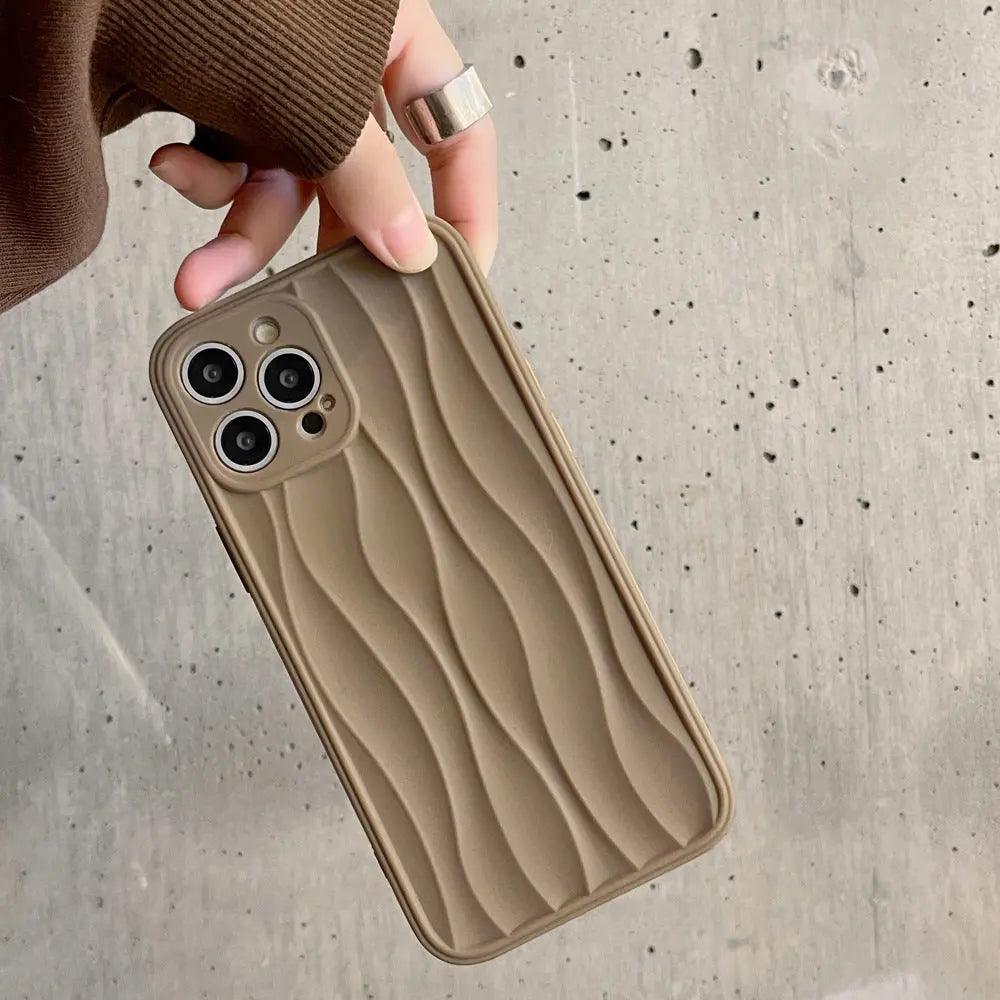 Milk Coffee Color Corrugated Mobile Phone Shell - MyMobile