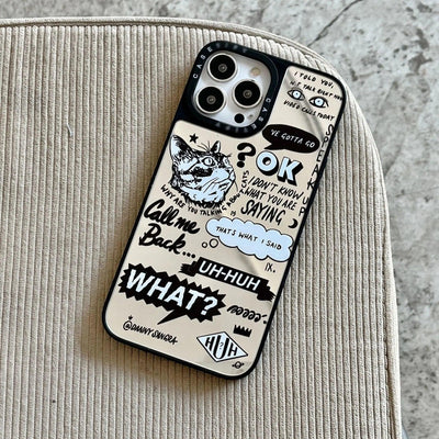 English Graffiti Cat Suitable Phone Case Online Only