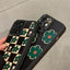 Retro Green Flower Checkerboard Lattice Phone Case - MyMobile