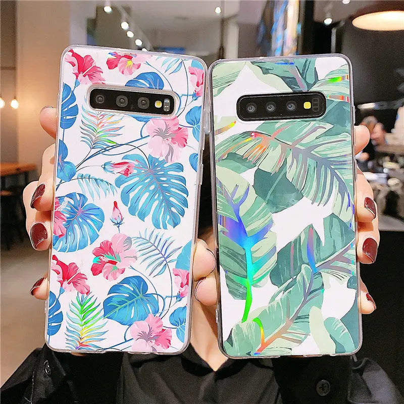 Laser Canna leaf mobile phone case Online Only