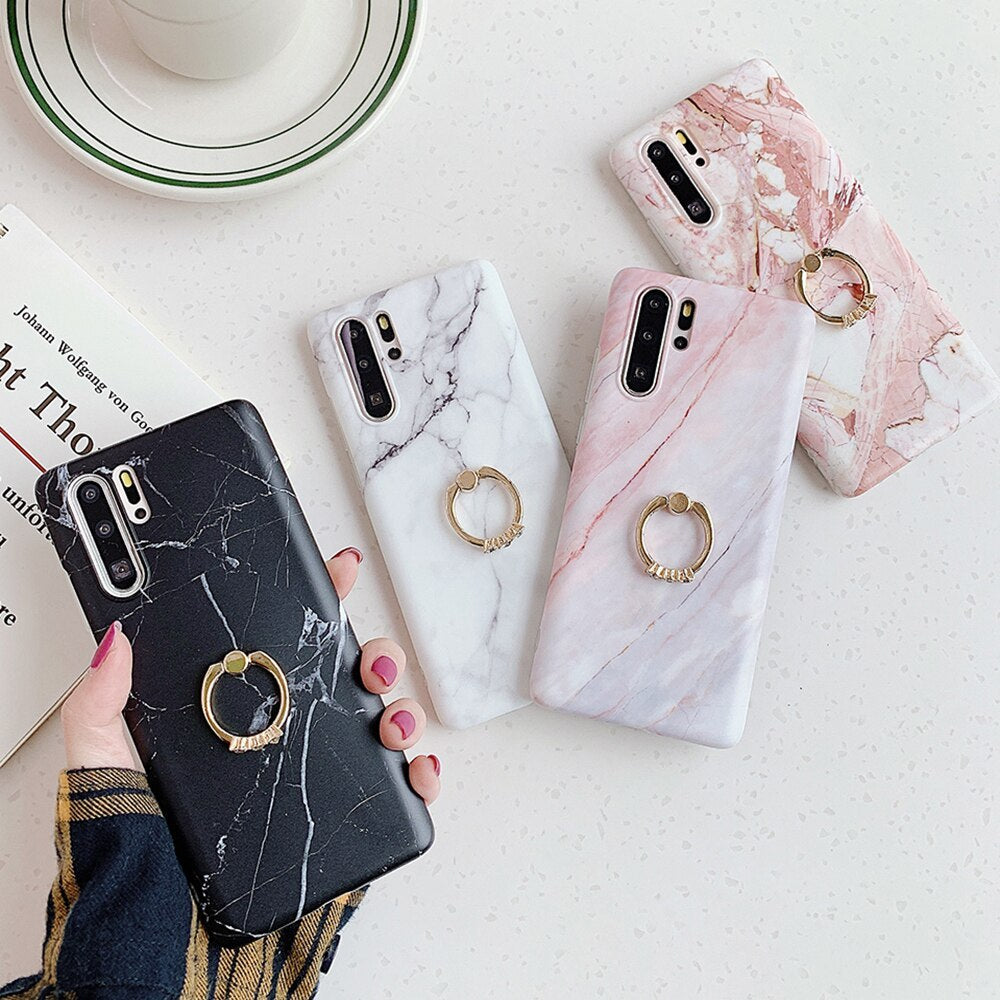 Marble stand phone case FOr Huawei P40