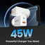 iQuick GaN II 45W PD3.0+QC3.0 Dual Ports Charging Adapter
