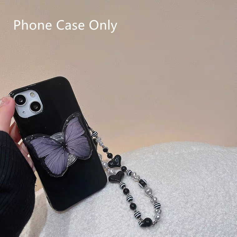 Butterfly Bracket Phone Case With Chain For iPhone 14