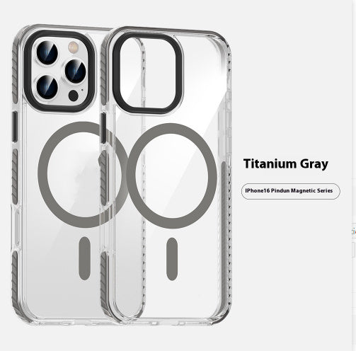 Transparent Magnetic Phone Case Suitable For Anti-fall Shell Protective Case For iPhone 15