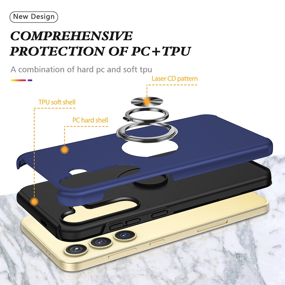 Magnetic Ring Holder Shockproof Case Cover for Samsung Galaxy S24 Plus