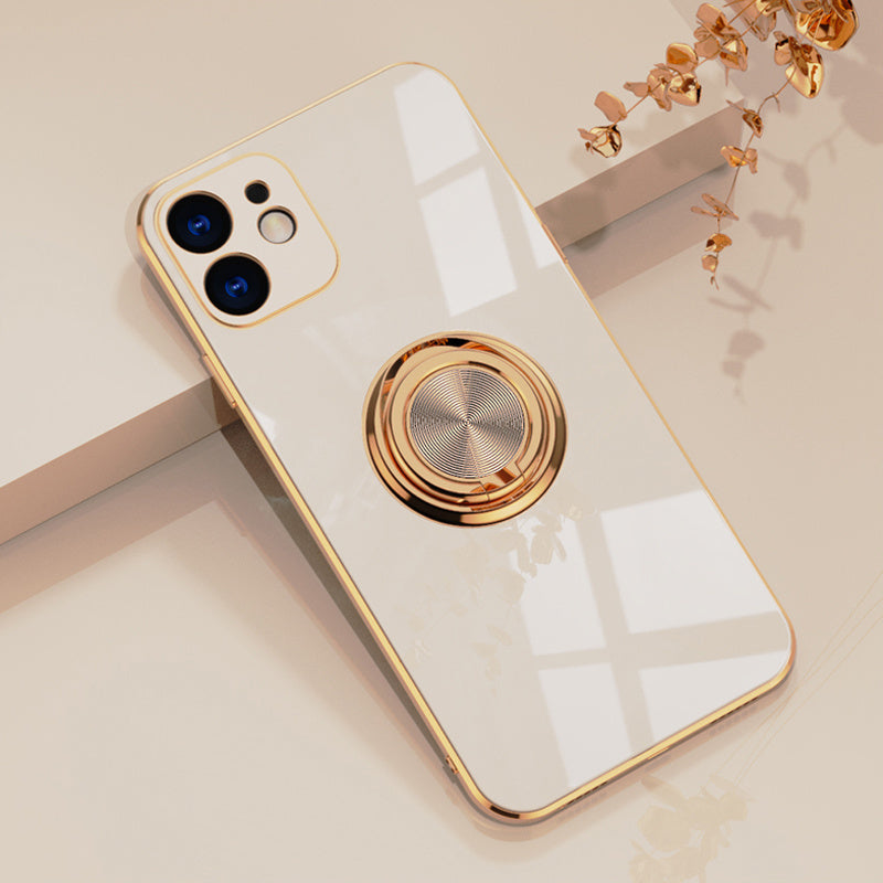 Electroplating Car Magnetic Mobile Phone Case For iPhone 15 Pro Max