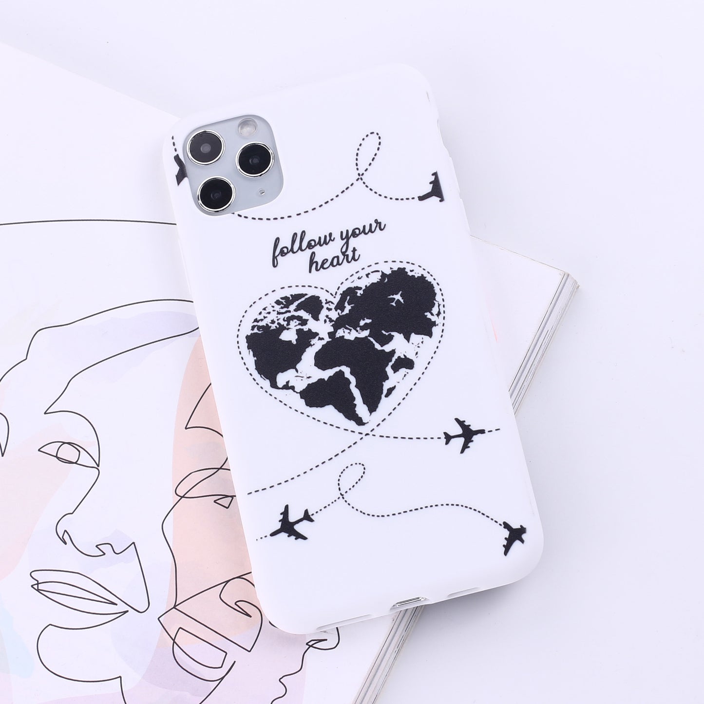 Simple flight map mobile phone soft case - MyMobile