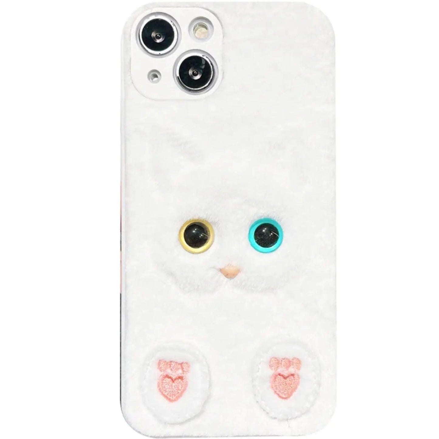 Plush Three-dimensional Cat Eyes Mobile Phone Case Anti-fall - MyMobile