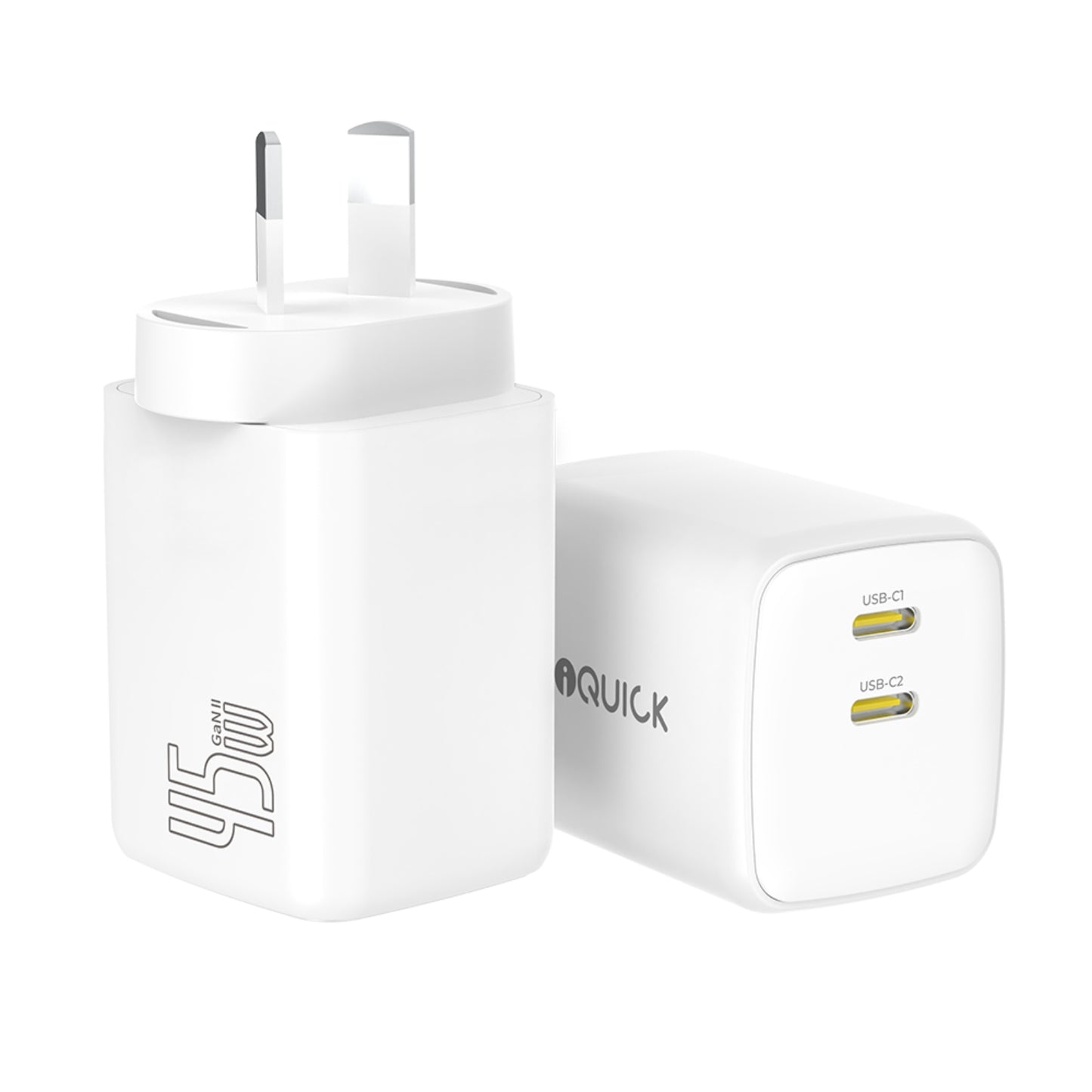 iQuick NANO ENERGY 2 45W PD3.0 Dual USB-C Ports Charging Adapter