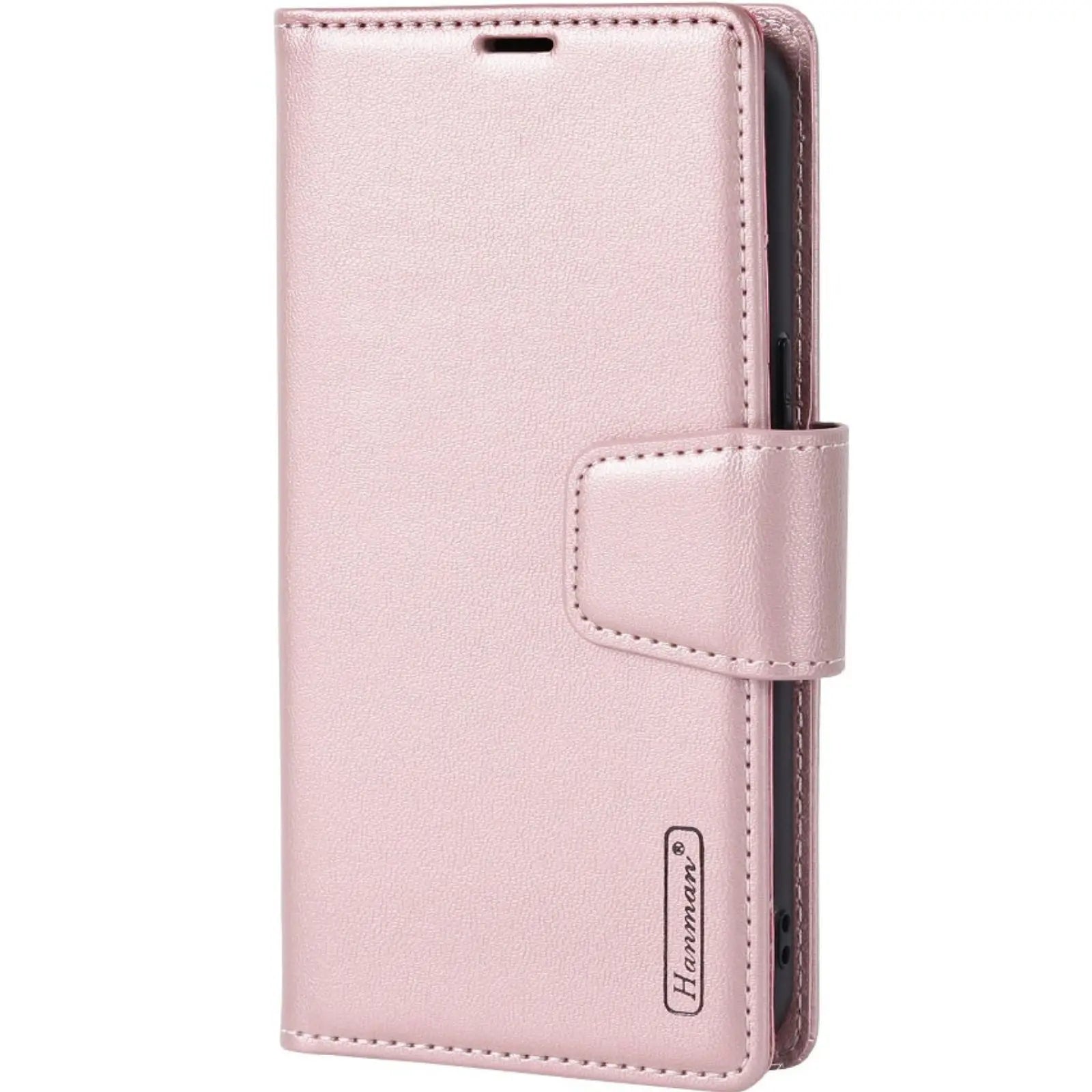 Hanman 2 in 1 Detachable Magnetic Flip Leather Wallet Cover Case for iPhone 15 Plus