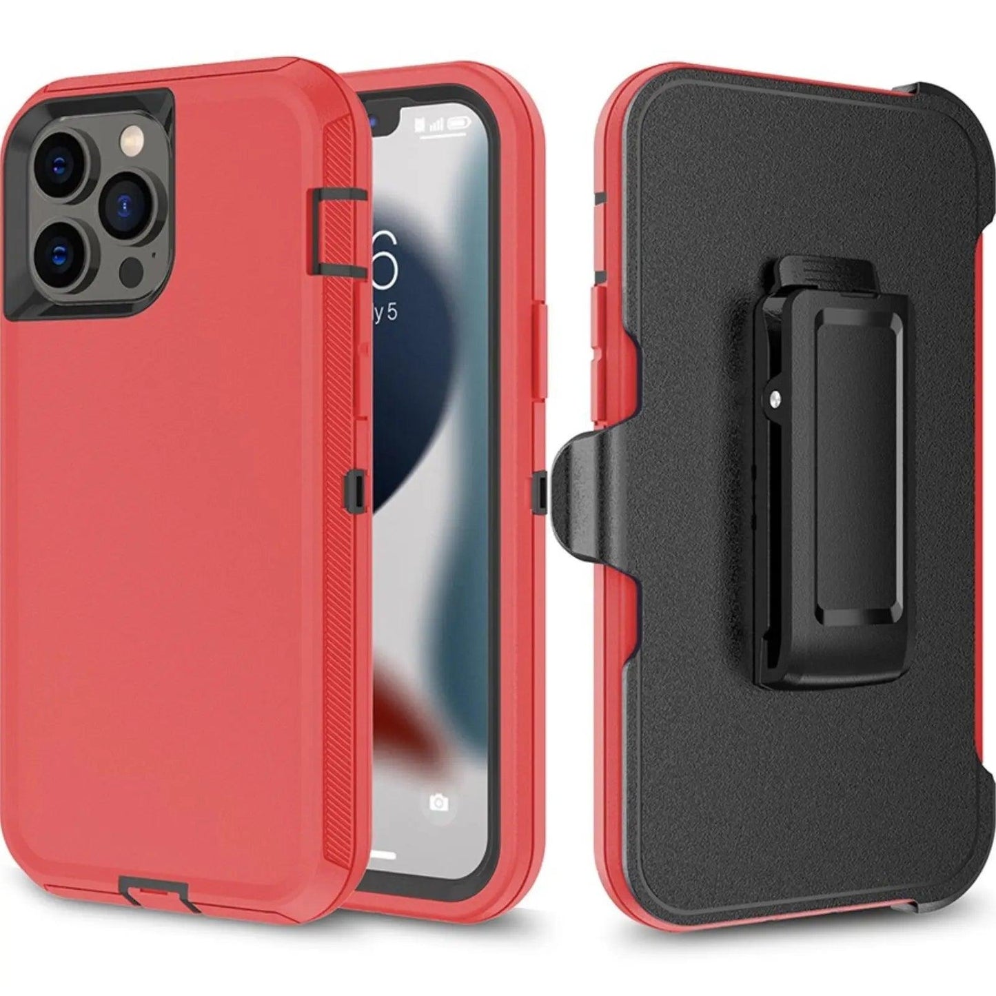 Shockproof Robot Armor Hard Plastic Case With Belt Clip For Iphone 14 Plus