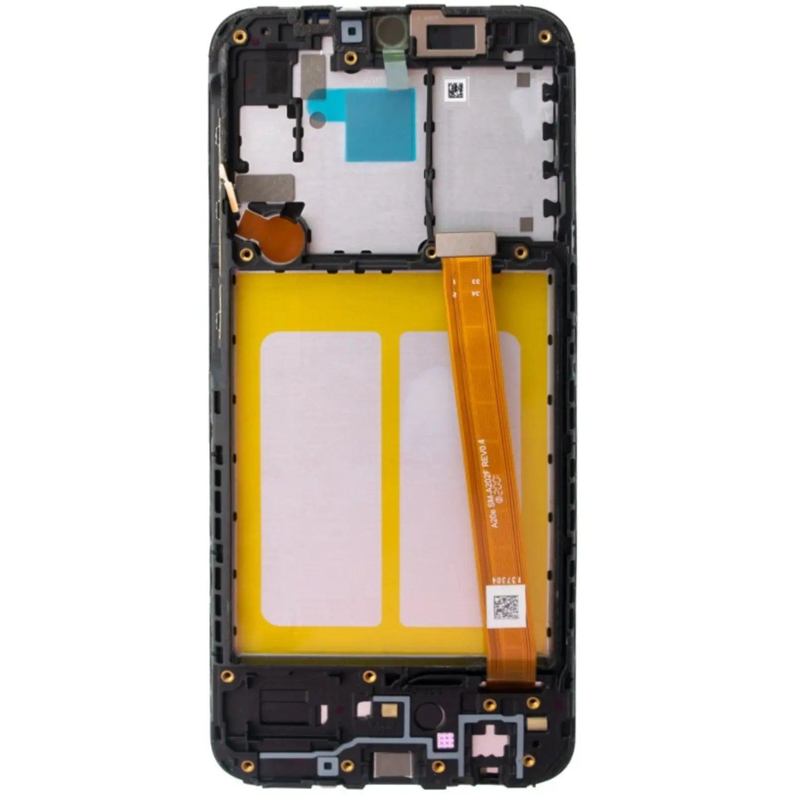 BQ7 Samsung Galaxy A20e A202F OLED Screen Replacement Digitizer with Frame-Black (As the same as service pack, but not from official Samsung) - MyMobile