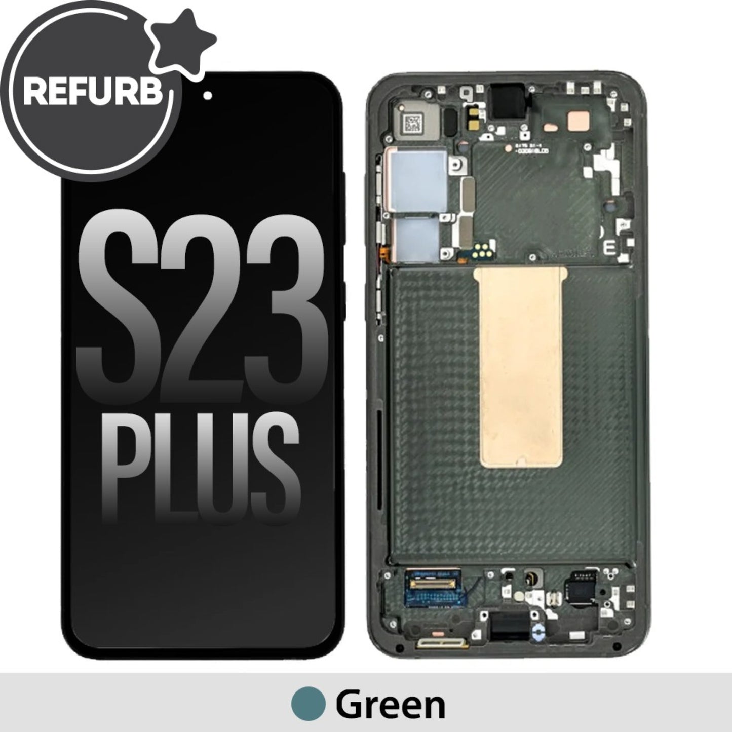 Samsung Galaxy S23 Plus 5G S916B REFURB OLED Screen Replacement Digitizer with Frame