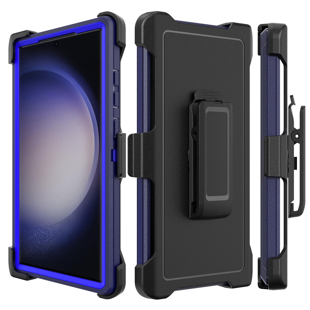 Shockproof Robot Armor Hard Plastic Case Cover with Belt Clip for Samsung Galaxy S24 Ultra