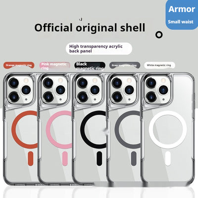 High Transparent Acrylic Magnetic Transparent Mobile Phone Shell For iPhone 15