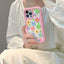 Colorful Flowers Silicone Cute Phone Case For iPhone 14