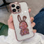 Plastic Electroplating Lens Protector Phone Case Year Quicksand Rabbit For iPhone 14