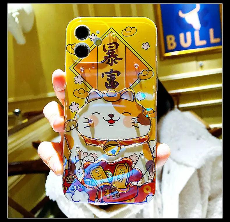 Zhaocai Cat Adhesive Mobile Phone Case - MyMobile