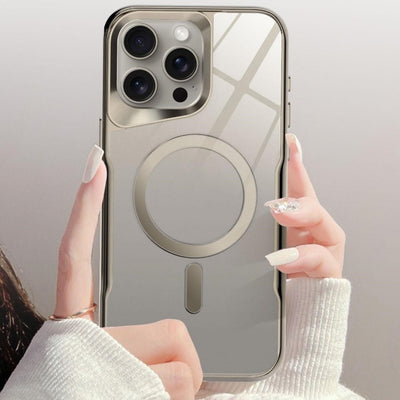 Electroplating Mirror Magnetic Acrylic Phone Case For iPhone 16