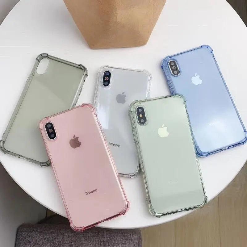 Simple Color Transparent Mobile Phone Case Online Only