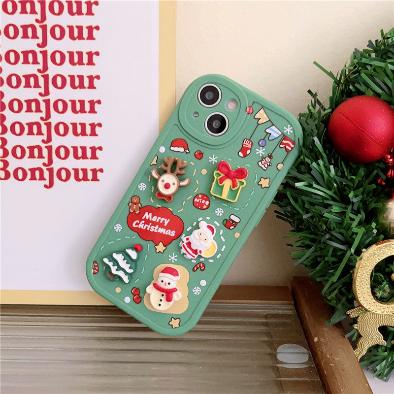 Three-dimensional Santa Claus Cartoon Silicone Phone Case - MyMobile