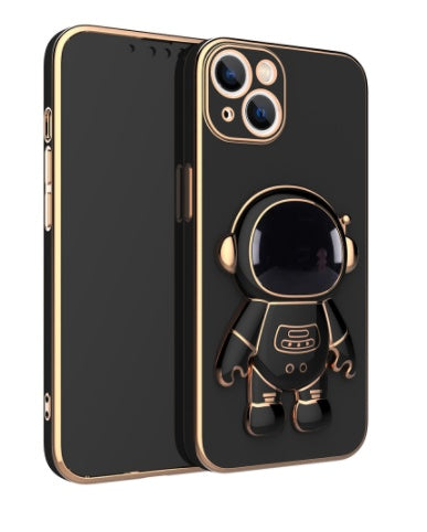 3D Astronaut Phone Case Anti-Drop Electroplating Bracket For iPhone 14