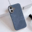 Flannel Magnetic Leather Phone Case For iPhone 16