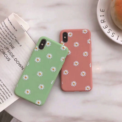 Small daisy simple and stylish mobile phone case Online Only