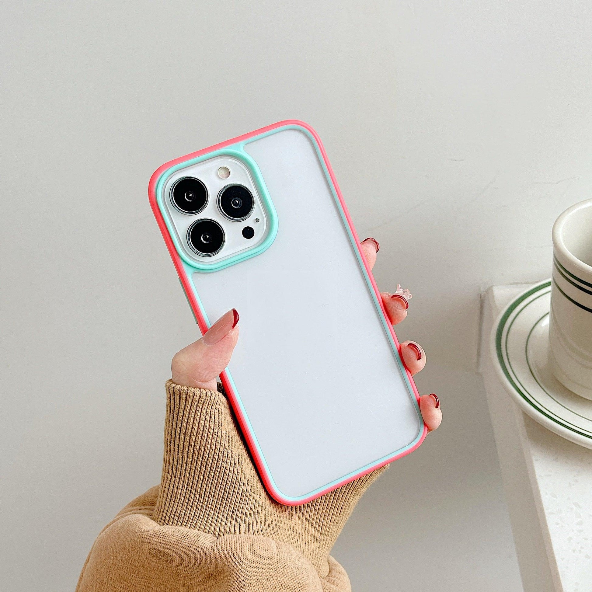 Simple Color Contrast Color Frame Mobile Phone Case - MyMobile