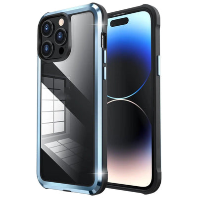 Metal Drop-proof Full Wrap Transparent Plus Stainless Steel Phone Case Online Only