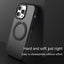 Rotating Bracket Magnetic Suction Phone Case Frosted Heat Dissipation Drop-resistant For iPhone 15