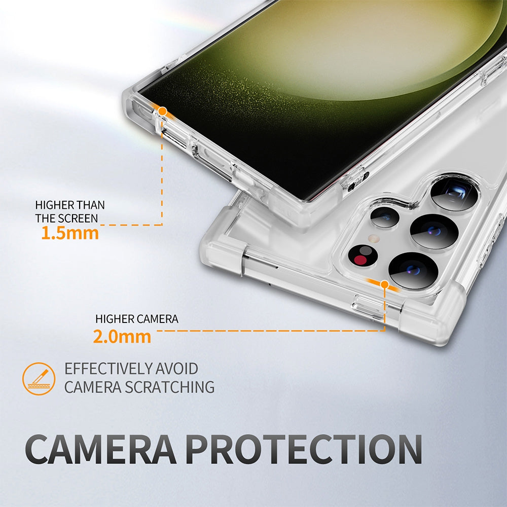 Anti-Shock Space Protective Clear Case Cover for Samsung Galaxy S24 Ultra-Transparent