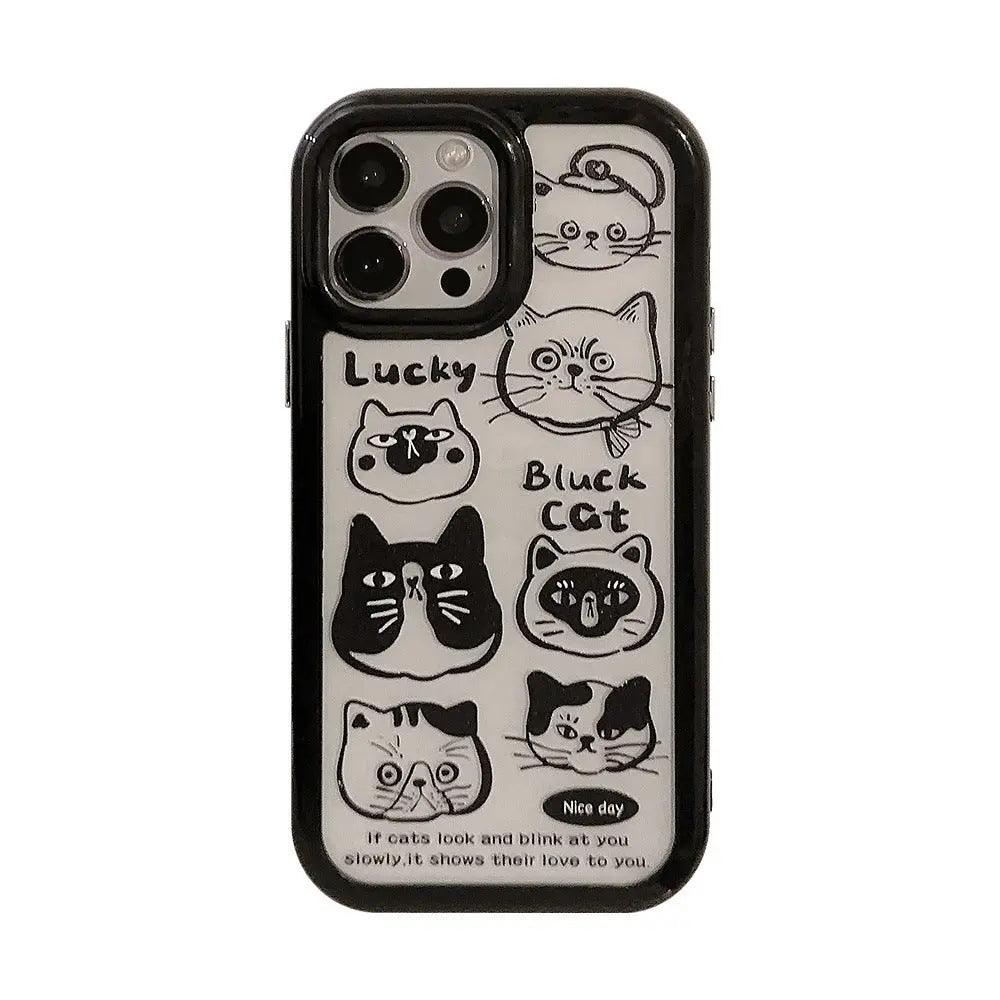 Cream Acrylic Cat Mood Phone Case CANON