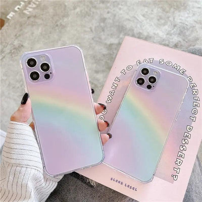 Wind Rainbow Phone Case Suitable Transparent Soft Case Online Only