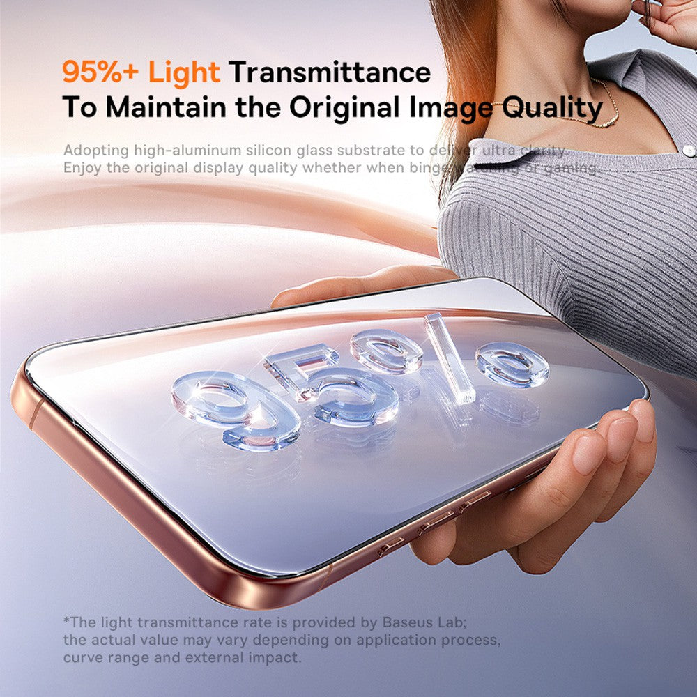 Baseus Crystal Diamond Series HD Tempered Glass Dust-free Chamber II For iPhone 17 Pro