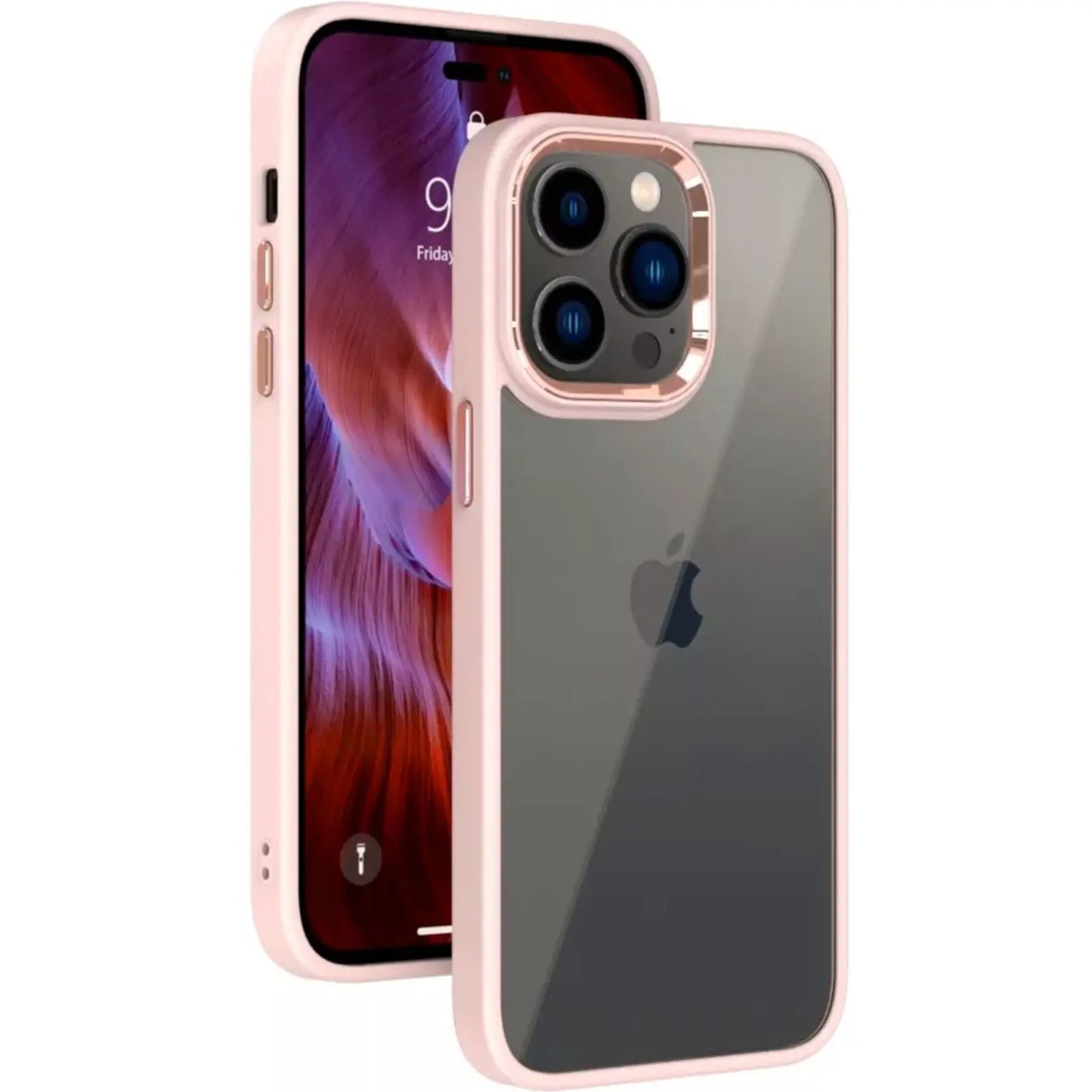 Metal Camera Lens Protection Pc Shockproof Case Cover For Iphone 14 Pro