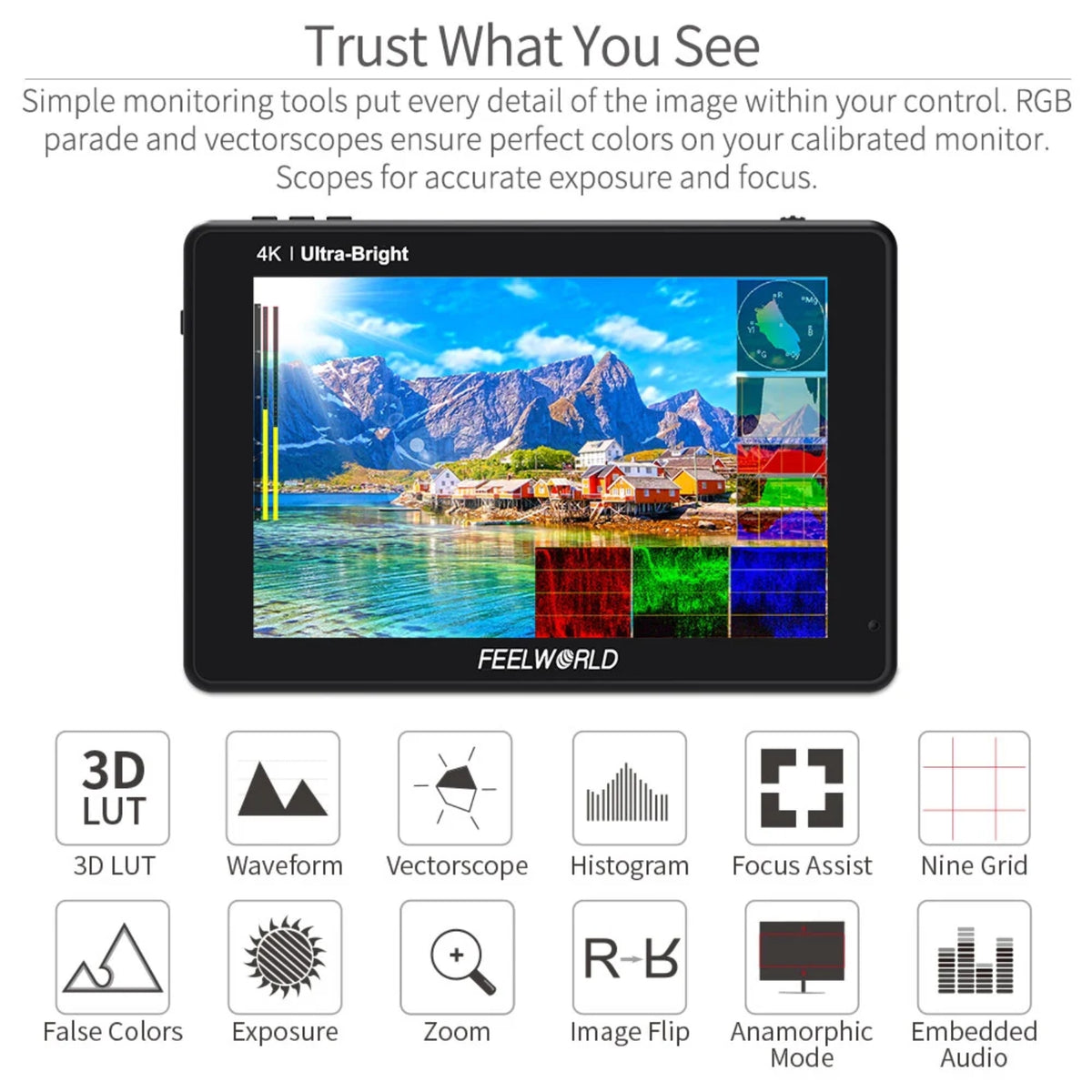 Feelworld LUT7S 7" 4k Monitor