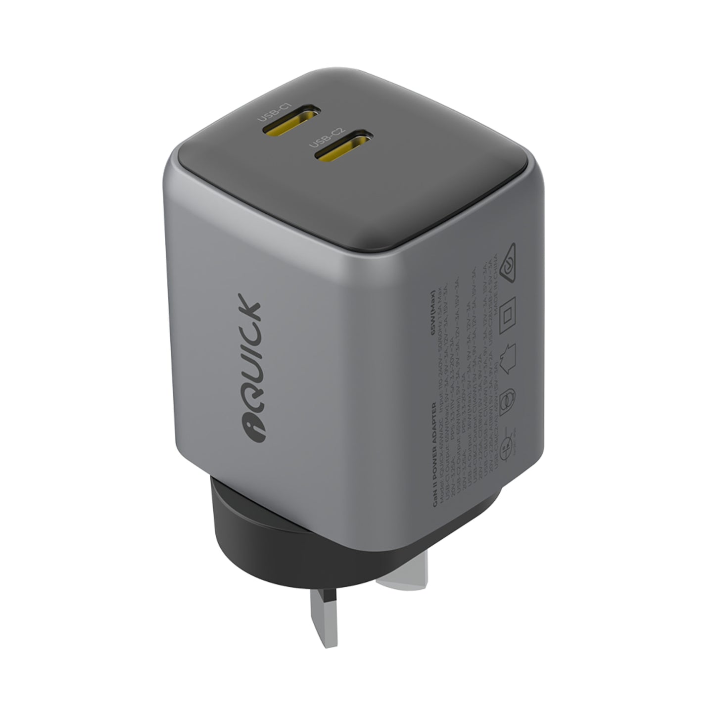 iQuick NANO ENERGY 2 30W PD3.0 Dual USB-C Ports Charging Adapter