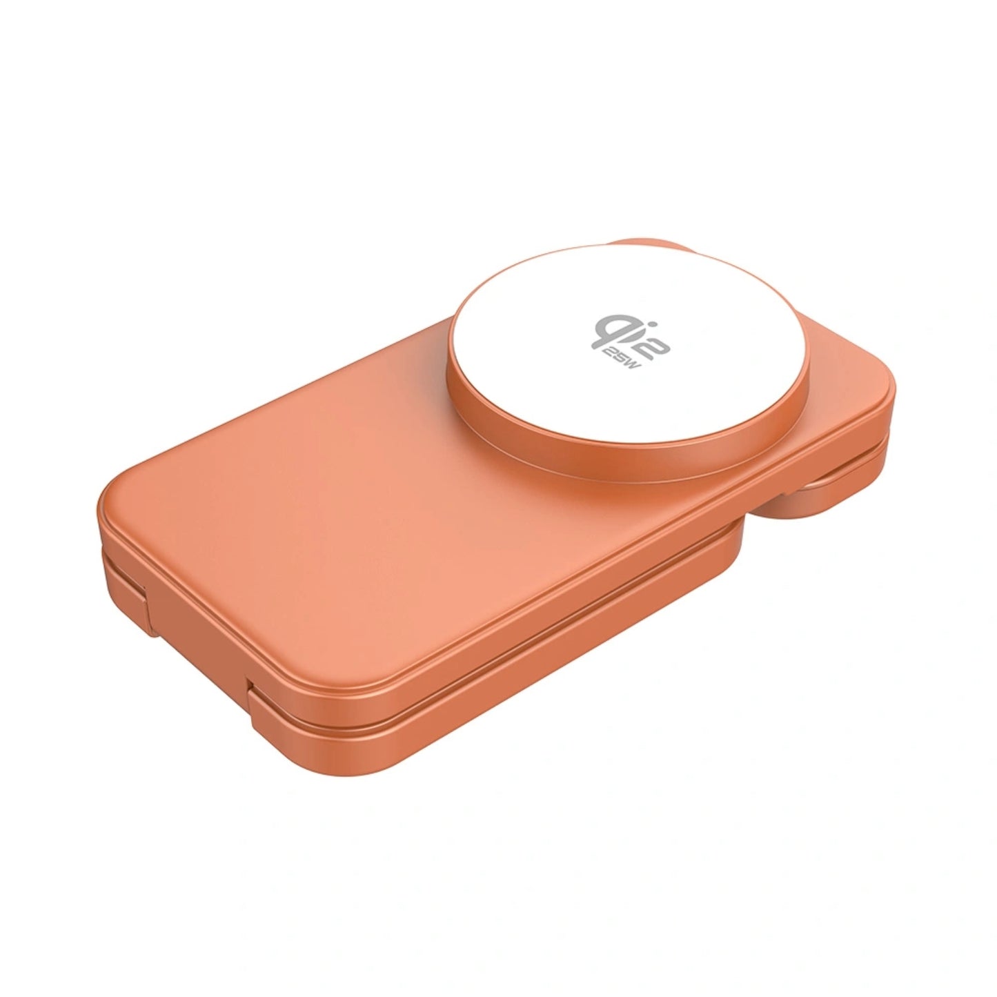 REDEFYNE Qi2.2 25W 3-IN-1 Portable Wireless Charger - Orange (with 45W USB-C Charger Plug & 1M USB-C Cable) (Compatible with Apple Watch)
